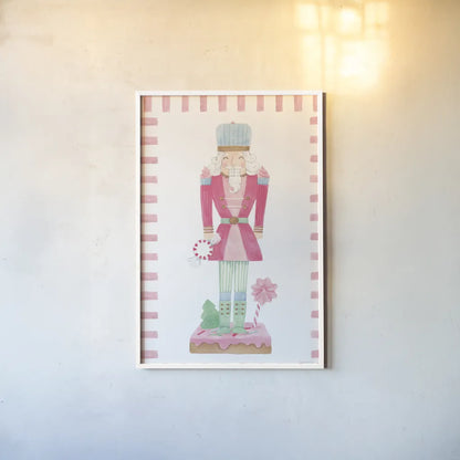 Nutcracker Bakery III Border by Jenaya Jackson. shown as a paper print in a white frame. Available as a archival giclee rolled canvas, fine art paper, or poster print. SKU 100724h.