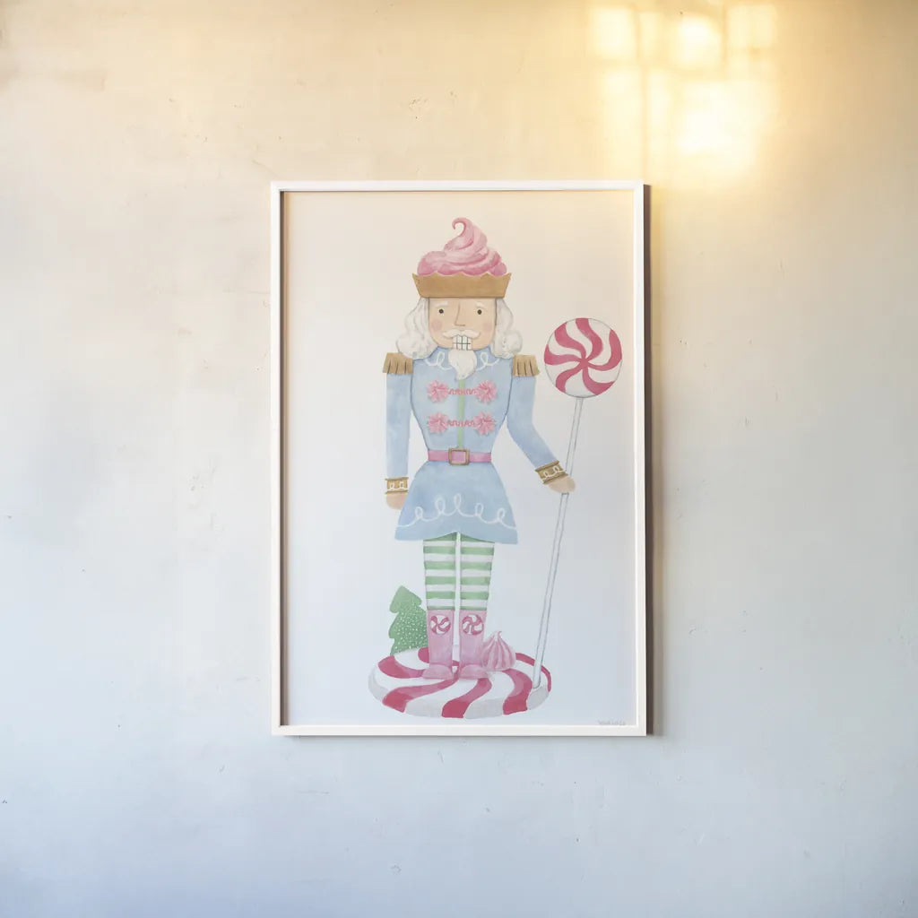 Nutcracker Bakery IV by Jenaya Jackson. shown as a paper print in a white frame. Available as a archival giclee rolled canvas, fine art paper, or poster print. SKU 99967h.