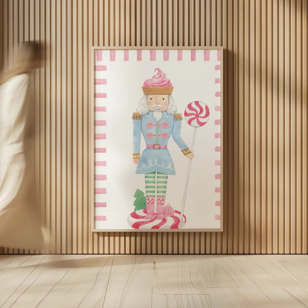 Nutcracker Bakery IV Border by Jenaya Jackson. shown as over sized large wall art. Available as an archival giclee rolled canvas, fine art paper, or poster print. SKU 100725h.