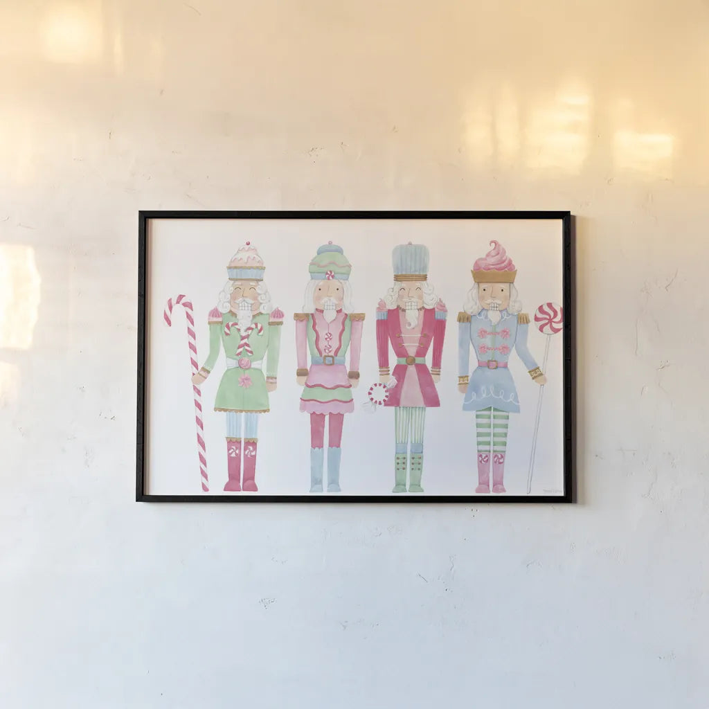 Nutcracker Bakery V by Jenaya Jackson. shown as a paper print in a black flame. Available as a archival giclee rolled canvas, fine art paper, or poster print. SKU 99968i.