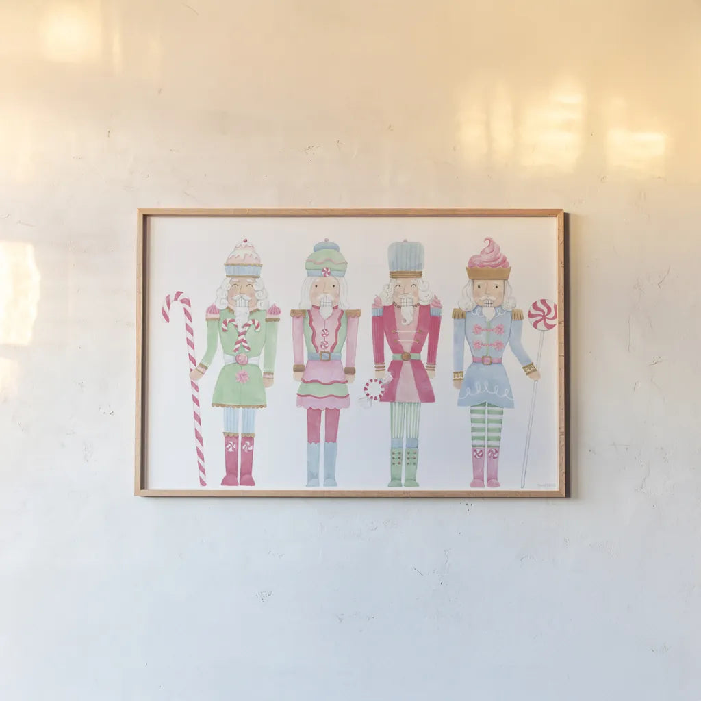 Nutcracker Bakery V by Jenaya Jackson. shown as a paper print in a natural frame. Available as a archival giclee rolled canvas, fine art paper, or poster print. SKU 99968i.