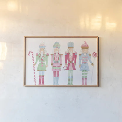 Nutcracker Bakery V by Jenaya Jackson. shown as a paper print in a natural frame. Available as a archival giclee rolled canvas, fine art paper, or poster print. SKU 99968i.