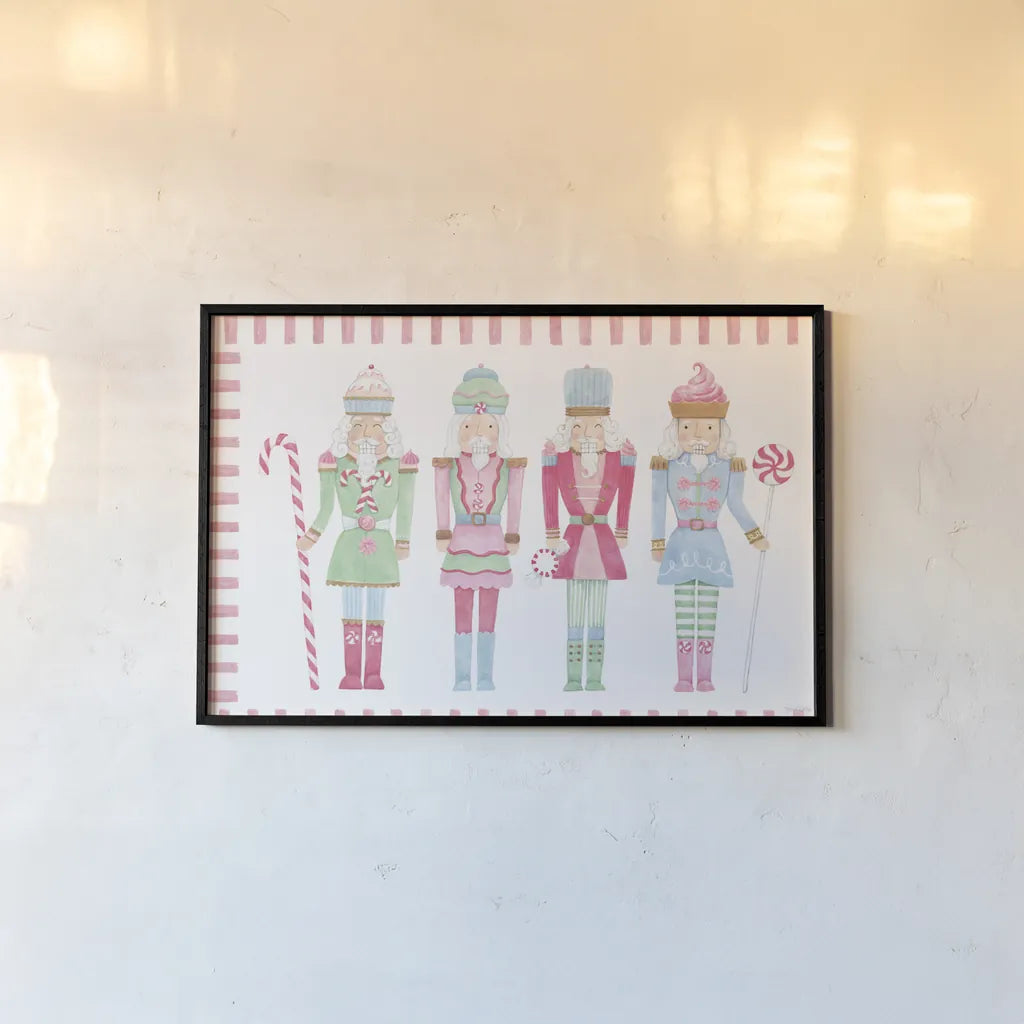 Nutcracker Bakery V Border by Jenaya Jackson. shown as a paper print in a black flame. Available as a archival giclee rolled canvas, fine art paper, or poster print. SKU 100726i.