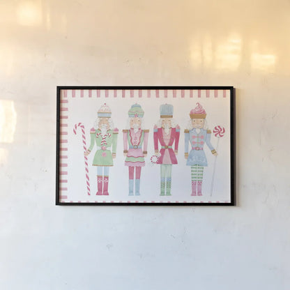 Nutcracker Bakery V Border by Jenaya Jackson. shown as a paper print in a black flame. Available as a archival giclee rolled canvas, fine art paper, or poster print. SKU 100726i.
