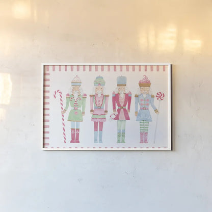 Nutcracker Bakery V Border by Jenaya Jackson. shown as a paper print in a white frame. Available as a archival giclee rolled canvas, fine art paper, or poster print. SKU 100726i.