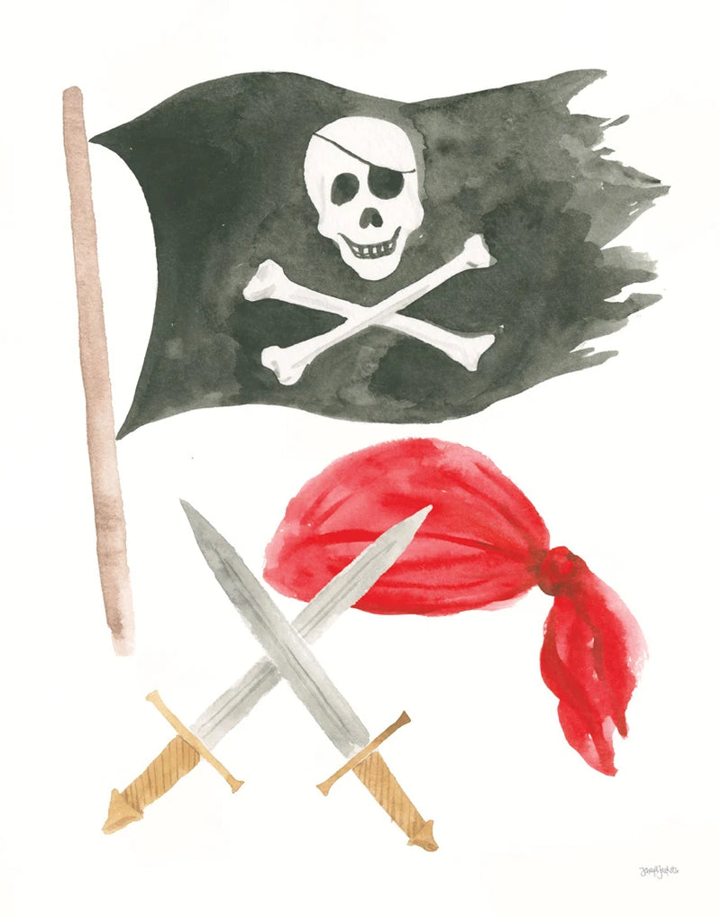 Pirates II on White by Jenaya Jackson