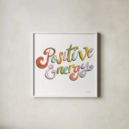 Retro Vibes Energy I by Jenaya Jackson. Shown in a crisp white glass frame for a clean and minimalist style. Available as an archival giclee rolled canvas, fine art paper, or poster print. SKU 97016a.