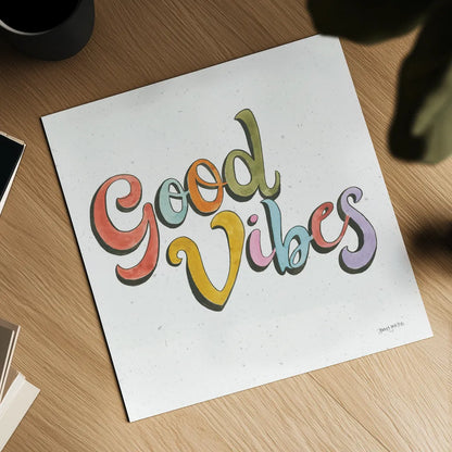 Retro Vibes Good II by Jenaya Jackson. Shown as a detailed flat fine art print, highlighting archival giclee quality. Available as an archival giclee rolled canvas, fine art paper, or poster print. SKU 97017a.