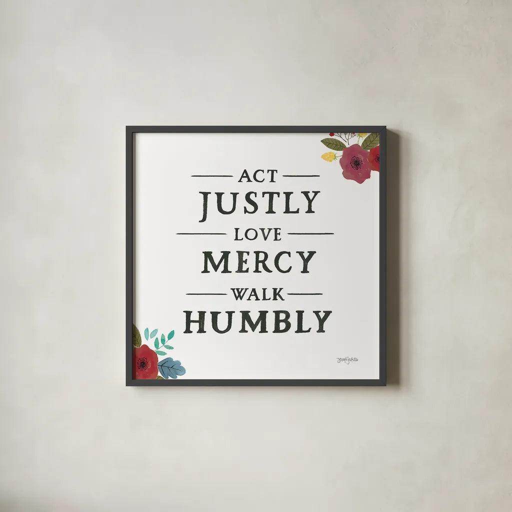 Scripture for Life I by Jenaya Jackson. Shown in a sleek black glass frame for a contemporary gallery look. Available as an archival giclee rolled canvas, fine art paper, or poster print. SKU 37240a.