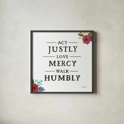 Scripture for Life I by Jenaya Jackson. Shown in a sleek black glass frame for a contemporary gallery look. Available as an archival giclee rolled canvas, fine art paper, or poster print. SKU 37240a.