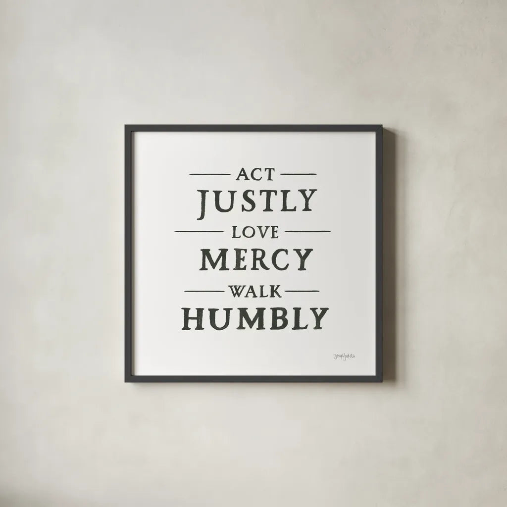 Scripture for Life I No Flowers by Jenaya Jackson. Shown in a sleek black glass frame for a contemporary gallery look. Available as an archival giclee rolled canvas, fine art paper, or poster print. SKU 67048a.