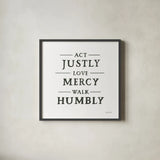 Scripture for Life I No Flowers by Jenaya Jackson. Shown in a sleek black glass frame for a contemporary gallery look. Available as an archival giclee rolled canvas, fine art paper, or poster print. SKU 67048a.