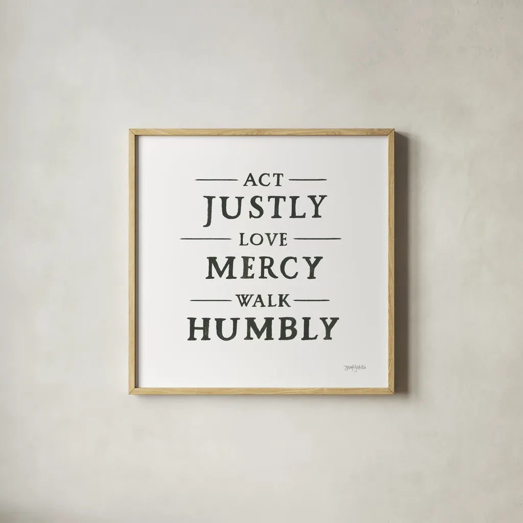 Scripture for Life I No Flowers by Jenaya Jackson. Shown in a natural wood glass frame for a timeless modern aesthetic. Available as an archival giclee rolled canvas, fine art paper, or poster print. SKU 67048a.