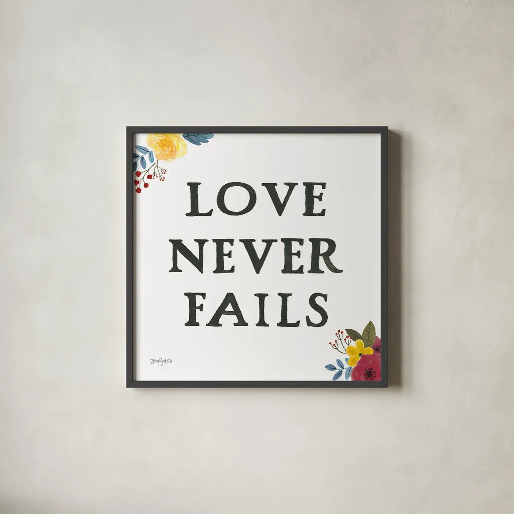 Scripture for Life II by Jenaya Jackson. Shown in a sleek black glass frame for a contemporary gallery look. Available as an archival giclee rolled canvas, fine art paper, or poster print. SKU 37241a.