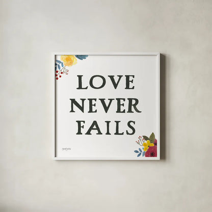 Scripture for Life II by Jenaya Jackson. Shown in a crisp white glass frame for a clean and minimalist style. Available as an archival giclee rolled canvas, fine art paper, or poster print. SKU 37241a.