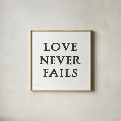 Scripture for Life II No Flowers by Jenaya Jackson. Shown in a natural wood glass frame for a timeless modern aesthetic. Available as an archival giclee rolled canvas, fine art paper, or poster print. SKU 67049a.