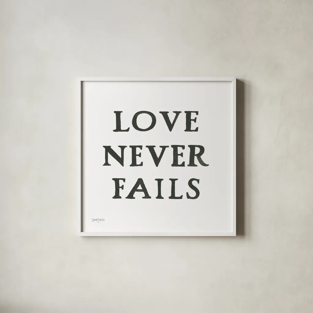 Scripture for Life II No Flowers by Jenaya Jackson. Shown in a crisp white glass frame for a clean and minimalist style. Available as an archival giclee rolled canvas, fine art paper, or poster print. SKU 67049a.