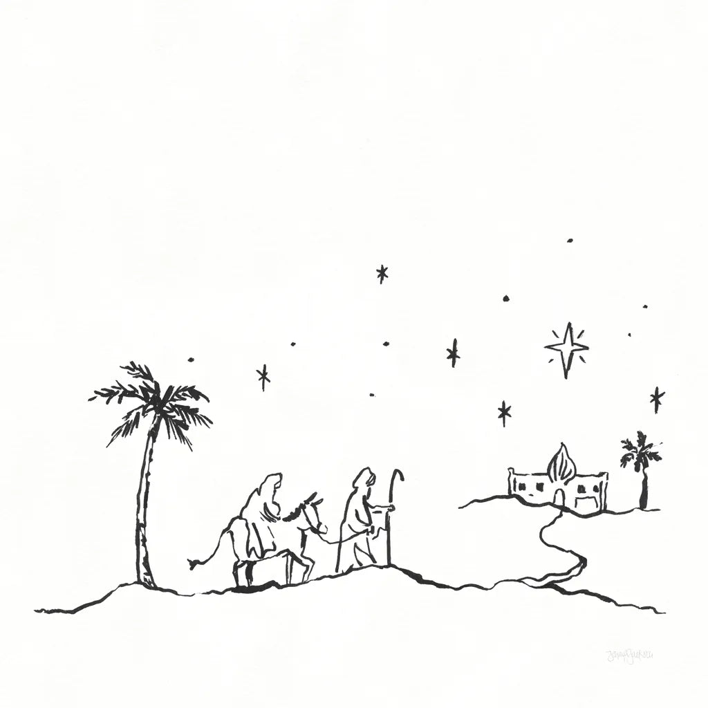 Simple Nativity I by Jenaya Jackson. SKU 102000a. Archival Giclee Fine art print for wall decor.