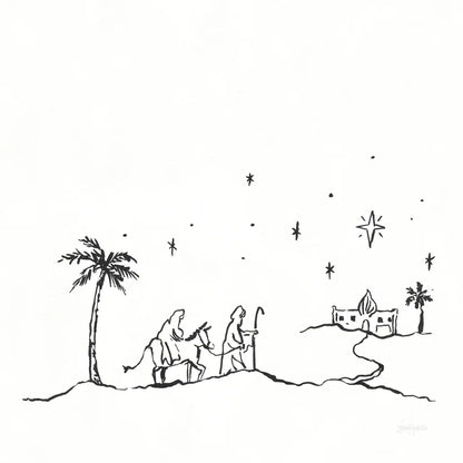 Simple Nativity I by Jenaya Jackson. SKU 102000a. Archival Giclee Fine art print for wall decor.