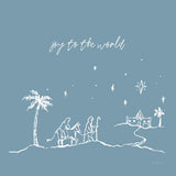 Simple Nativity I Blue by Jenaya Jackson. SKU 102002a. Archival Giclee Fine art print for wall decor.