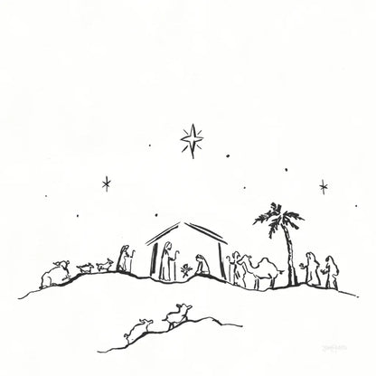 Simple Nativity II by Jenaya Jackson. SKU 102001a. Archival Giclee Fine art print for wall decor.
