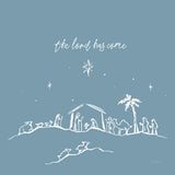 Simple Nativity II Blue by Jenaya Jackson. SKU 102003a. Archival Giclee Fine art print for wall decor.