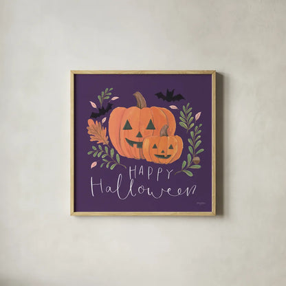 Spooky Season II by Jenaya Jackson. Shown in a natural wood glass frame for a timeless modern aesthetic. Available as an archival giclee rolled canvas, fine art paper, or poster print. SKU 85144a.