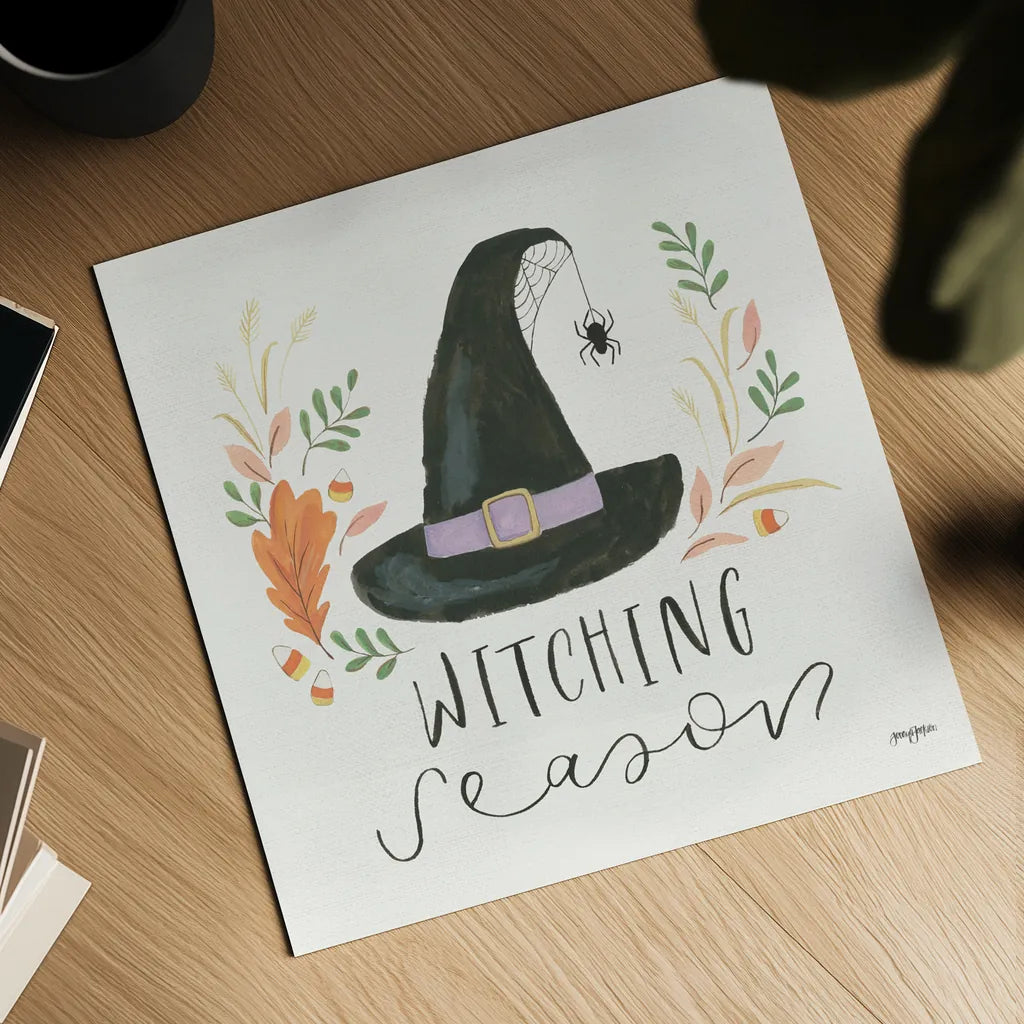 Spooky Season IV by Jenaya Jackson. Shown as a detailed flat fine art print, highlighting archival giclee quality. Available as an archival giclee rolled canvas, fine art paper, or poster print. SKU 85146a.