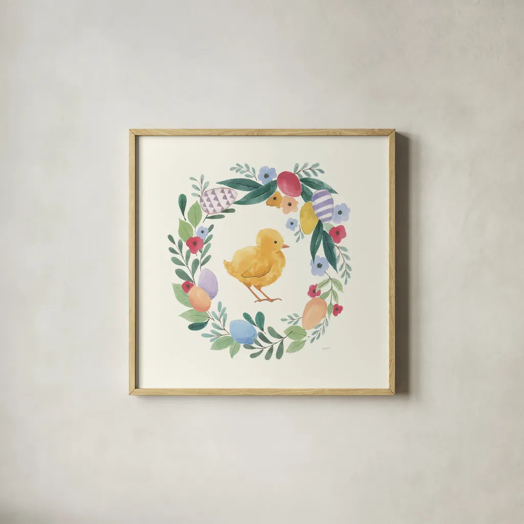 Spring Is Here II by Jenaya Jackson. Shown in a natural wood glass frame for a timeless modern aesthetic. Available as an archival giclee rolled canvas, fine art paper, or poster print. SKU 76863a.