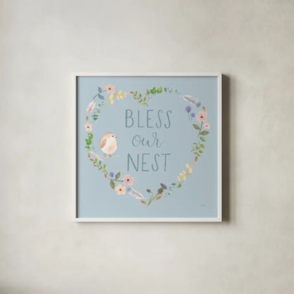 Spring Sentiments VII by Jenaya Jackson. Shown in a crisp white glass frame for a clean and minimalist style. Available as an archival giclee rolled canvas, fine art paper, or poster print. SKU 44438a.