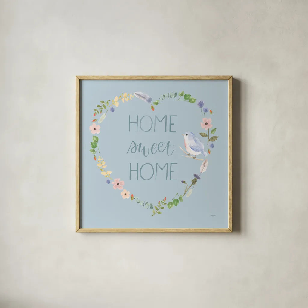 Spring Sentiments VIII by Jenaya Jackson. Shown in a natural wood glass frame for a timeless modern aesthetic. Available as an archival giclee rolled canvas, fine art paper, or poster print. SKU 44439a.