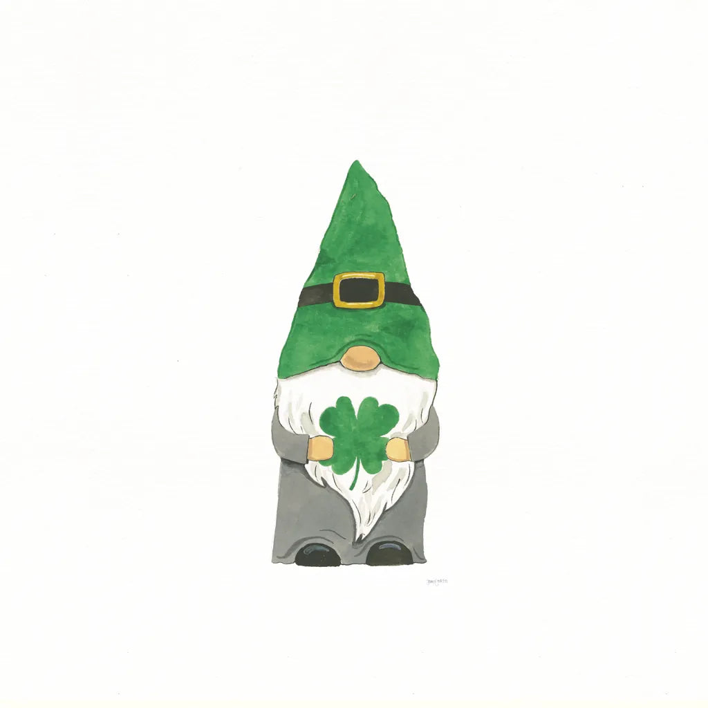 St Patricks Day Gnomes II by Jenaya Jackson. SKU 71272a. Archival Giclee Fine art print for wall decor.