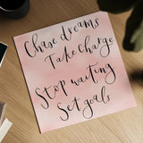 Stop Waiting by Jenaya Jackson. Shown as a detailed flat fine art print, highlighting archival giclee quality. Available as an archival giclee rolled canvas, fine art paper, or poster print. SKU 58416a.