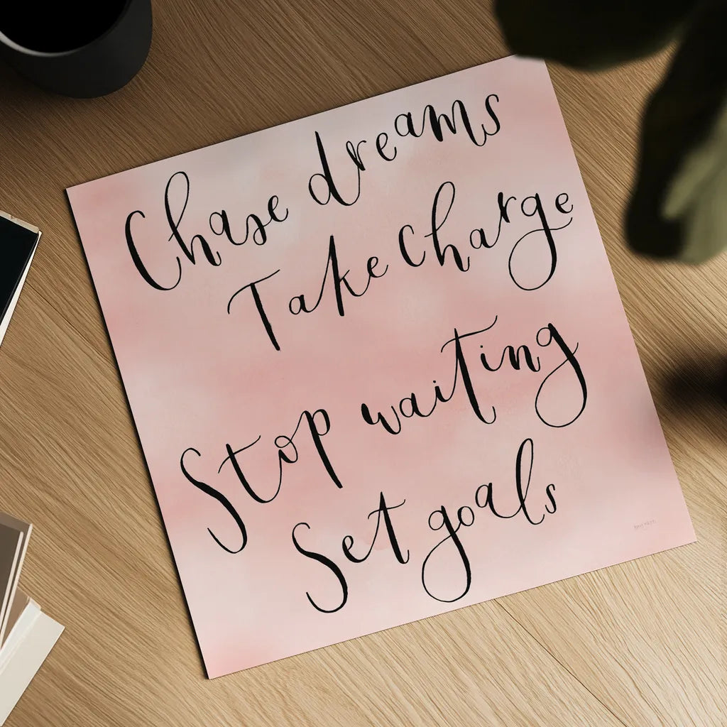 Stop Waiting by Jenaya Jackson. Shown as a detailed flat fine art print, highlighting archival giclee quality. Available as an archival giclee rolled canvas, fine art paper, or poster print. SKU 58416a.