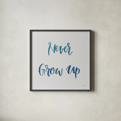 Sweet Baby Boy IV Grey Sq by Jenaya Jackson. Shown in a sleek black glass frame for a contemporary gallery look. Available as an archival giclee rolled canvas, fine art paper, or poster print. SKU 37315a.