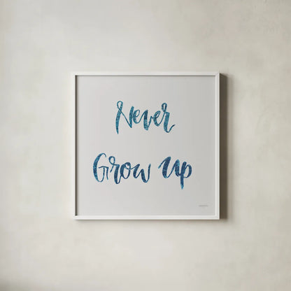 Sweet Baby Boy IV Grey Sq by Jenaya Jackson. Shown in a crisp white glass frame for a clean and minimalist style. Available as an archival giclee rolled canvas, fine art paper, or poster print. SKU 37315a.