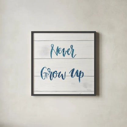 Sweet Baby Boy IV White Wood Sq by Jenaya Jackson. Shown in a sleek black glass frame for a contemporary gallery look. Available as an archival giclee rolled canvas, fine art paper, or poster print. SKU 38436a.