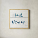 Sweet Baby Boy IV White Wood Sq by Jenaya Jackson. Shown in a natural wood glass frame for a timeless modern aesthetic. Available as an archival giclee rolled canvas, fine art paper, or poster print. SKU 38436a.
