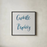Sweet Baby Boy VI Grey Sq by Jenaya Jackson. Shown in a sleek black glass frame for a contemporary gallery look. Available as an archival giclee rolled canvas, fine art paper, or poster print. SKU 37316a.