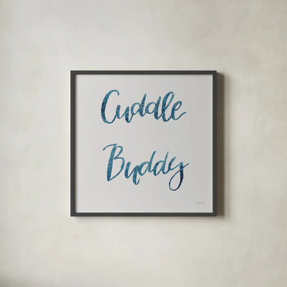 Sweet Baby Boy VI Grey Sq by Jenaya Jackson. Shown in a sleek black glass frame for a contemporary gallery look. Available as an archival giclee rolled canvas, fine art paper, or poster print. SKU 37316a.