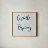 Sweet Baby Boy VI Grey Sq by Jenaya Jackson. Shown in a natural wood glass frame for a timeless modern aesthetic. Available as an archival giclee rolled canvas, fine art paper, or poster print. SKU 37316a.