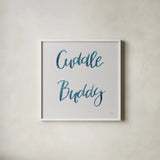 Sweet Baby Boy VI Grey Sq by Jenaya Jackson. Shown in a crisp white glass frame for a clean and minimalist style. Available as an archival giclee rolled canvas, fine art paper, or poster print. SKU 37316a.