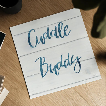 Sweet Baby Boy VI White Wood Sq by Jenaya Jackson. Shown as a detailed flat fine art print, highlighting archival giclee quality. Available as an archival giclee rolled canvas, fine art paper, or poster print. SKU 38437a.