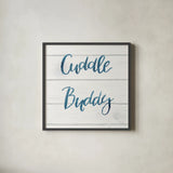 Sweet Baby Boy VI White Wood Sq by Jenaya Jackson. Shown in a sleek black glass frame for a contemporary gallery look. Available as an archival giclee rolled canvas, fine art paper, or poster print. SKU 38437a.