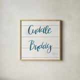 Sweet Baby Boy VI White Wood Sq by Jenaya Jackson. Shown in a natural wood glass frame for a timeless modern aesthetic. Available as an archival giclee rolled canvas, fine art paper, or poster print. SKU 38437a.