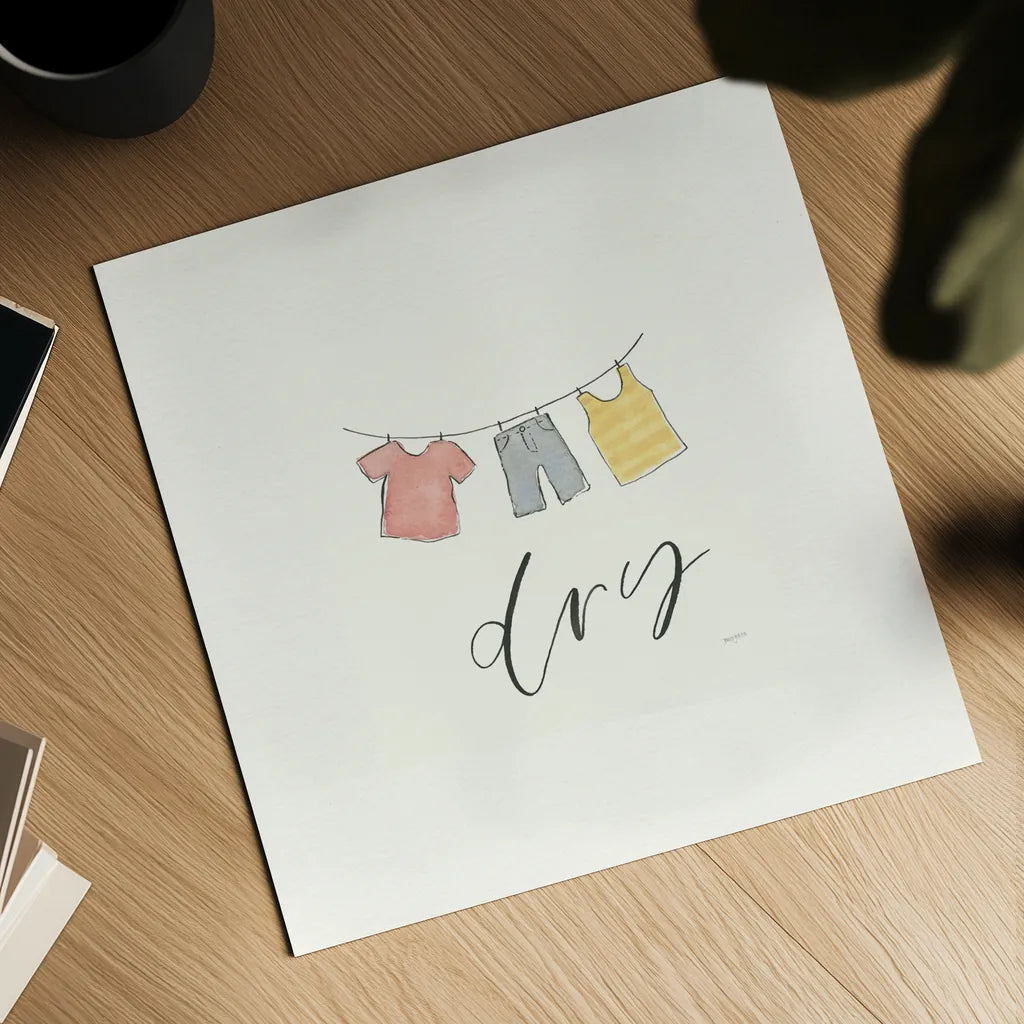 Wash Dry Fold Repeat II by Jenaya Jackson. Shown as a detailed flat fine art print, highlighting archival giclee quality. Available as an archival giclee rolled canvas, fine art paper, or poster print. SKU 74981a.