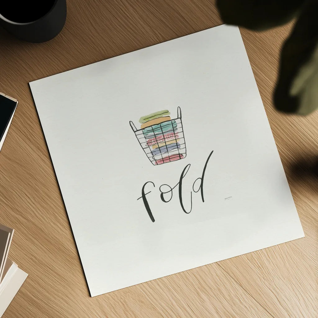 Wash Dry Fold Repeat III by Jenaya Jackson. Shown as a detailed flat fine art print, highlighting archival giclee quality. Available as an archival giclee rolled canvas, fine art paper, or poster print. SKU 74982a.