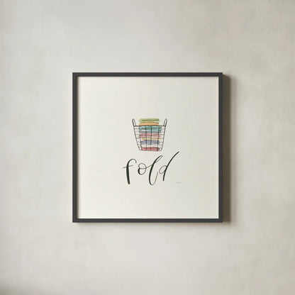 Wash Dry Fold Repeat III by Jenaya Jackson. Shown in a sleek black glass frame for a contemporary gallery look. Available as an archival giclee rolled canvas, fine art paper, or poster print. SKU 74982a.