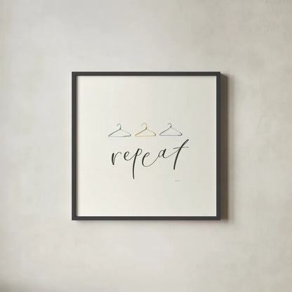 Wash Dry Fold Repeat IV by Jenaya Jackson. Shown in a sleek black glass frame for a contemporary gallery look. Available as an archival giclee rolled canvas, fine art paper, or poster print. SKU 74983a.