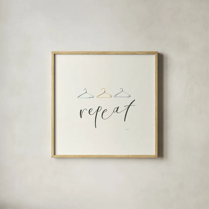 Wash Dry Fold Repeat IV by Jenaya Jackson. Shown in a natural wood glass frame for a timeless modern aesthetic. Available as an archival giclee rolled canvas, fine art paper, or poster print. SKU 74983a.